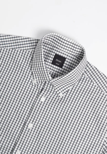 Crisp Black Checkered Shirt-2