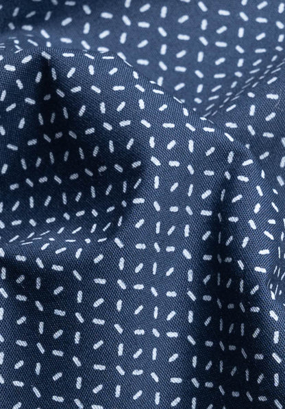 Crisp Navy Blue Print Wrinkle-Resistant-2