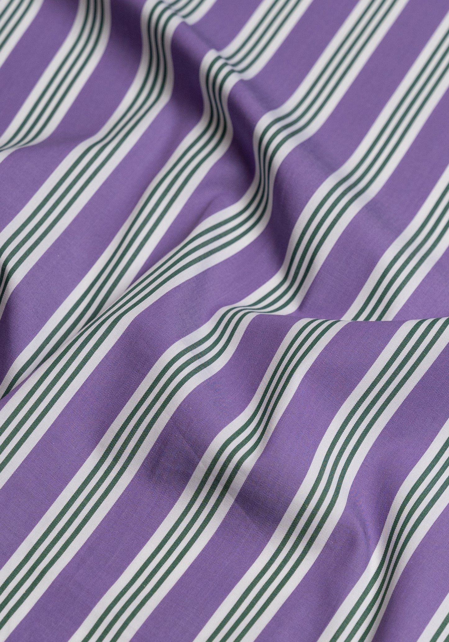 Crisp Purple Green Bold Stripes - Wrinkle Resistant