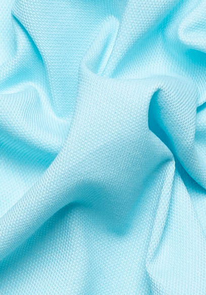 Crisp Turquoise Poly-Stretch--Structured