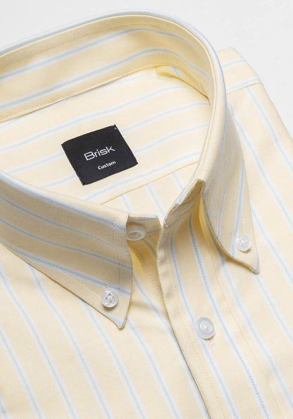 Crisp Yellow Oxford Stripes Shirt