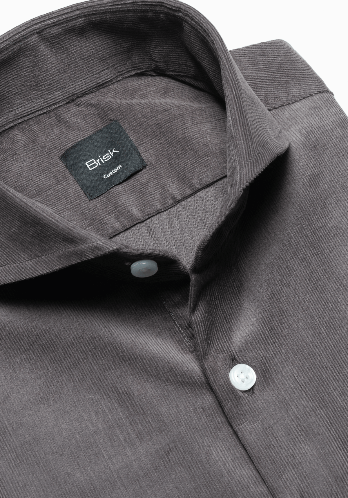 Charcoal Fine Wale Corduroy Shirt