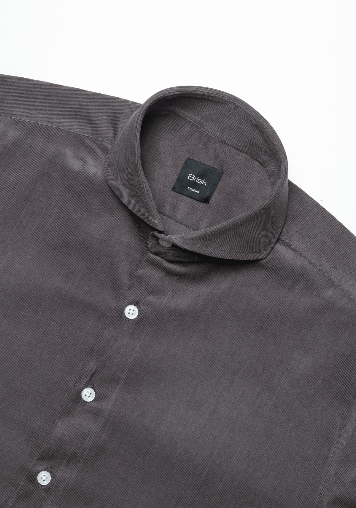 Charcoal Fine Wale Corduroy Shirt