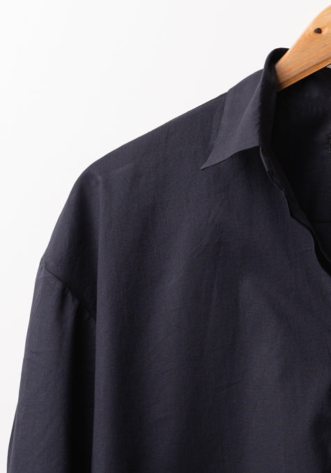 Black Lightweight Drop Shoulder Relaxed Fit Shirt