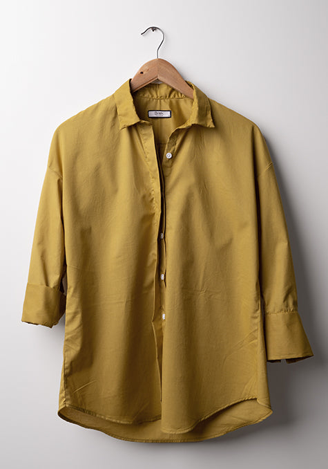 Olive Green Lightweight Relaxed Fit Shirt - Sale