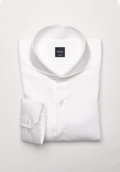 Egyptian Pearl White Herringbone Shirt - Sale
