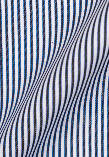 Black Narrow Stripes - Cotton/Poly - Wrinkle Free