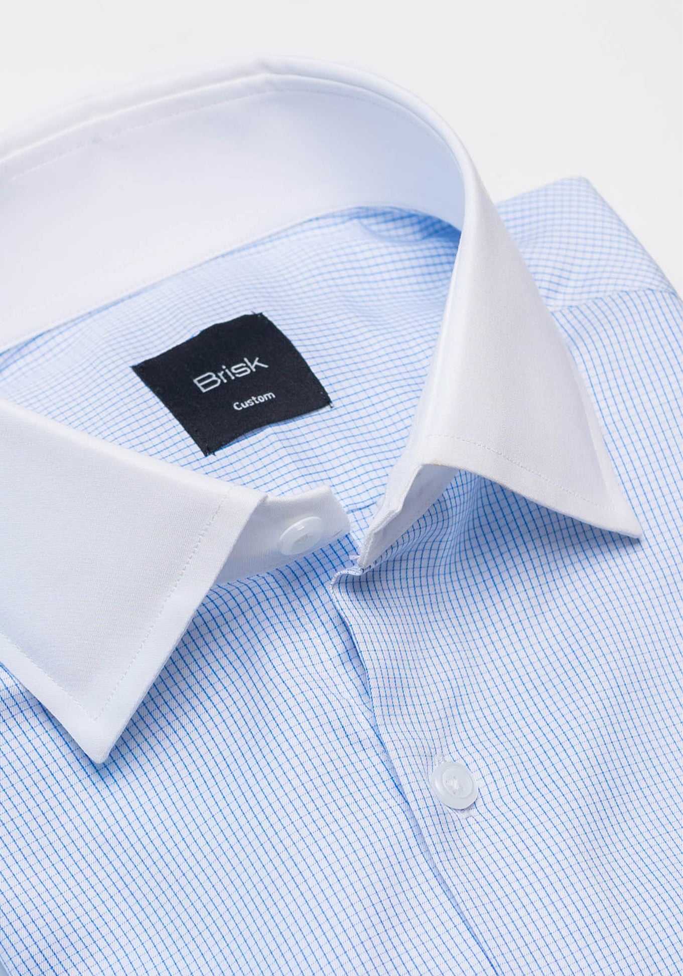 Fine Navy Blue Mini Boxes Shirt - Sale