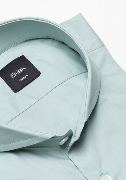 Fine Sea Green Poplin Shirt