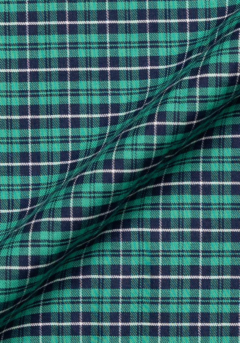 Green Blue Soft Brushed Tartan