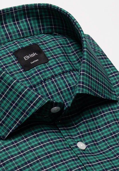 Green Blue Soft Brushed Tartan Shirt-1