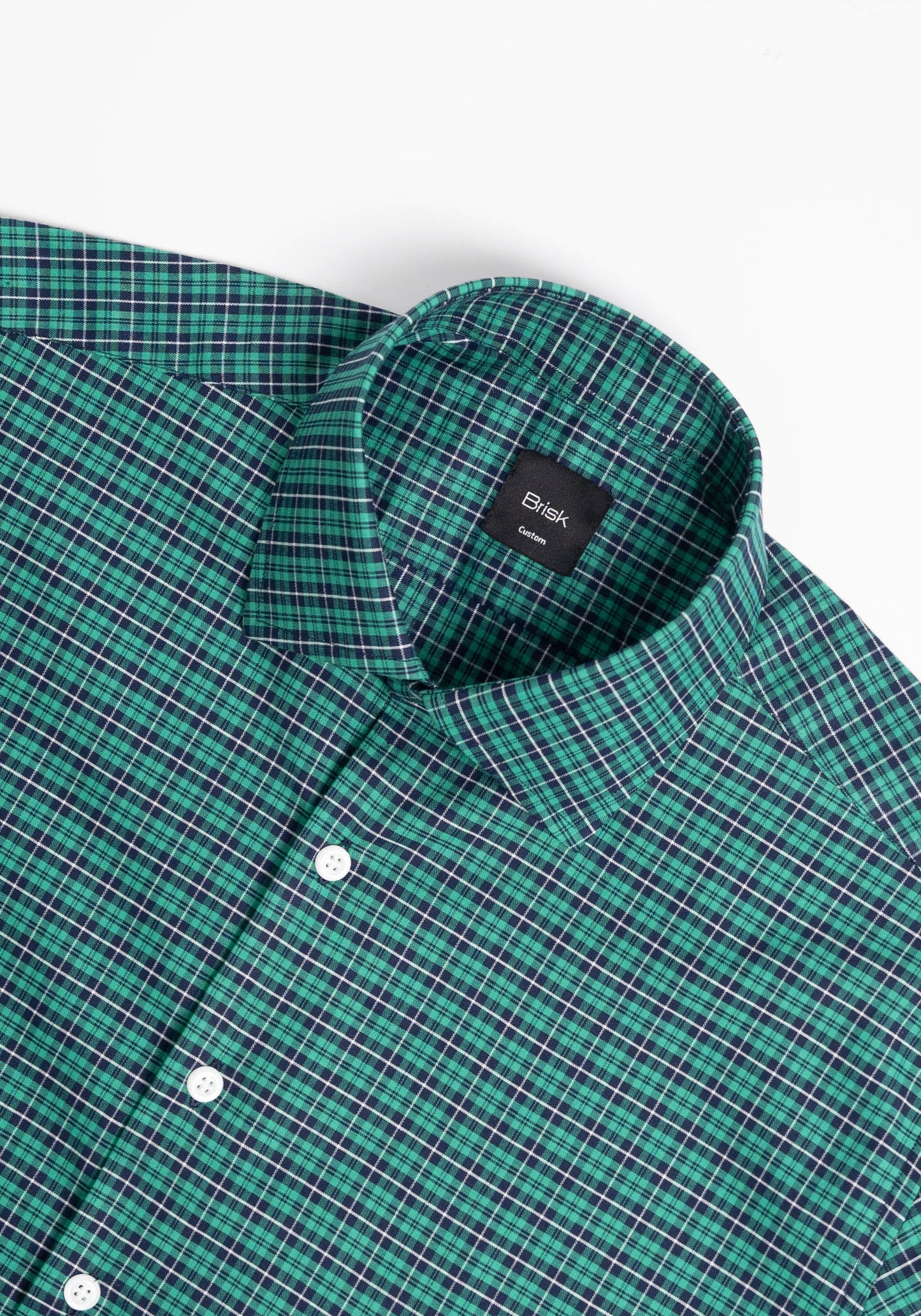 Green Blue Soft Brushed Tartan Shirt-2