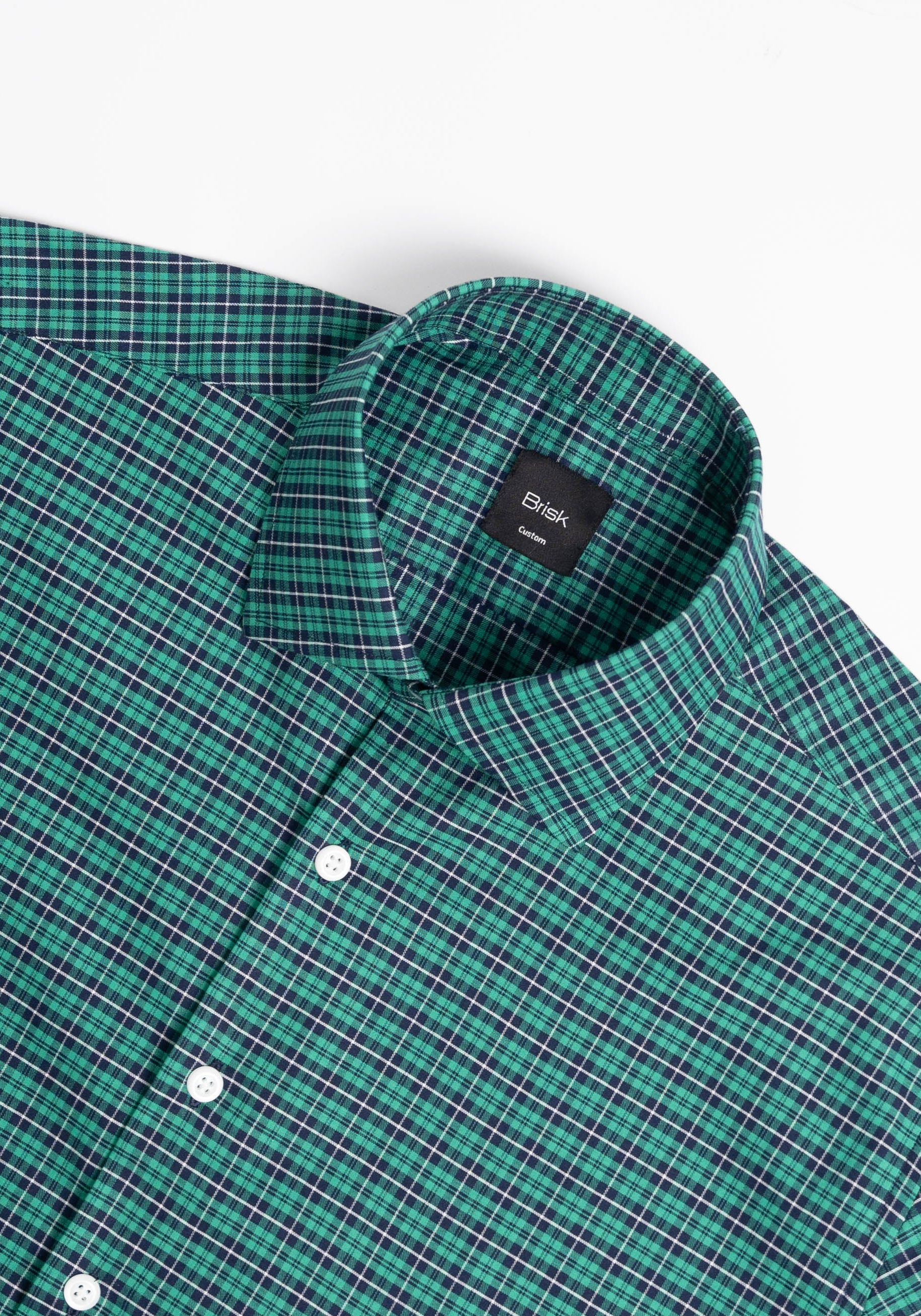 Green Blue Soft Brushed Tartan Shirt-2