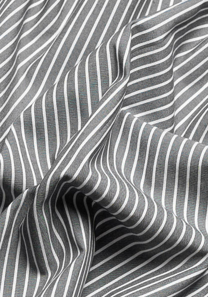 Grey Chambray Performance-Stretch-Stripes