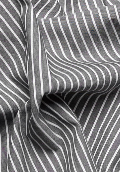 Grey Chambray Performance Stretch-Stripes