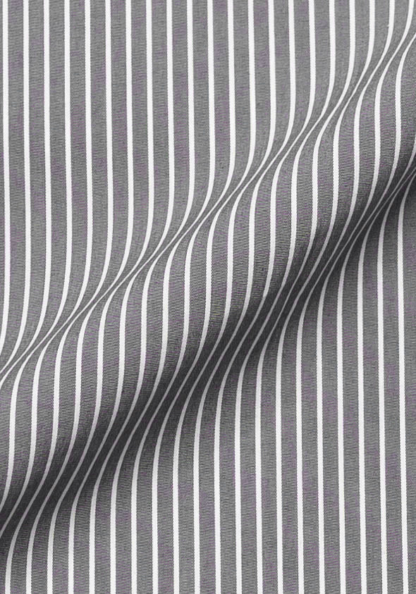 Grey Chambray Performance Stretch Stripes
