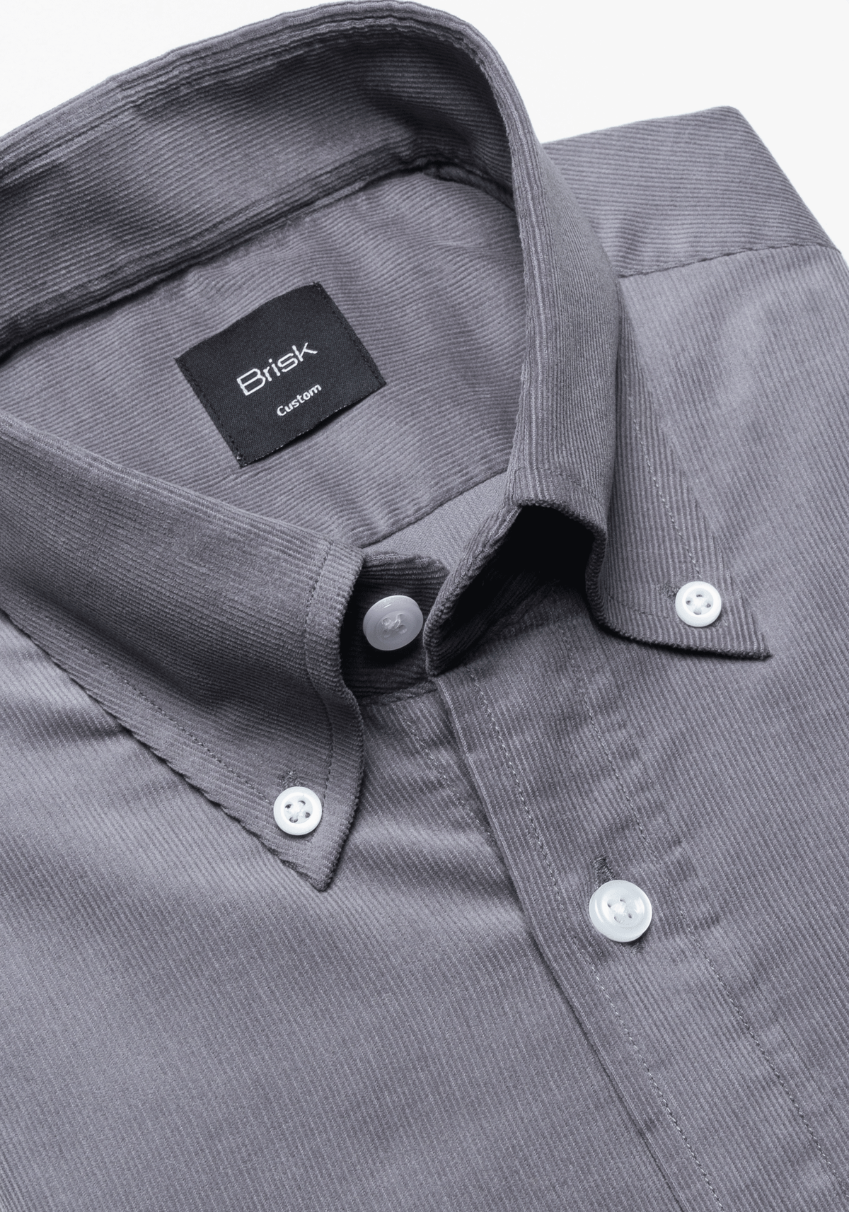 Grey Fine Wale Corduary Shirt