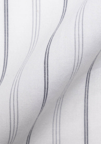 Grey On White Heavy Stretch Stripes-Easy Care Shirt