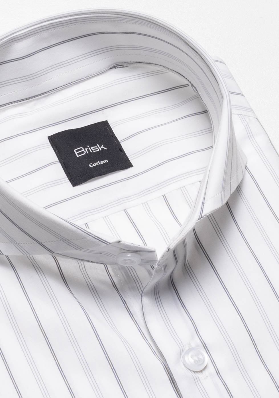 Grey On White Heavy Stretch Stripes-Easy Care Shirt