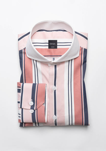 Heavy Weight Multi Color Wide Stretch Performance Stripes Shirt - Sale