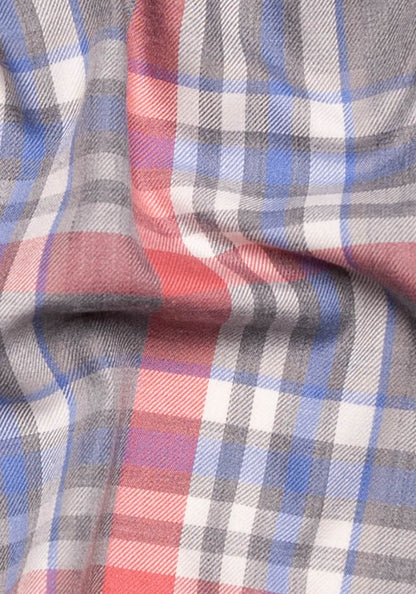 Light Grey Salmon Brushed Poly/Cotton - Wrinkle Free-1