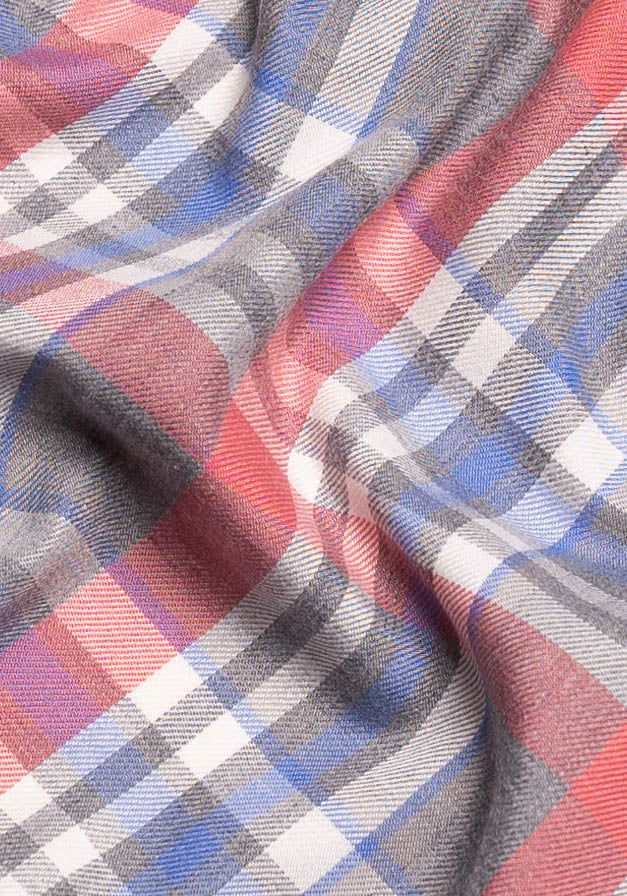 Light Grey Salmon Brushed Poly/Cotton - Wrinkle Free