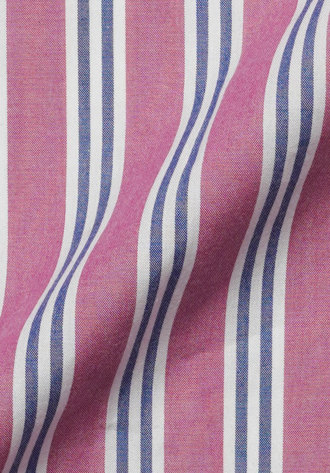 Magenta Multi Track Stripes Shirt