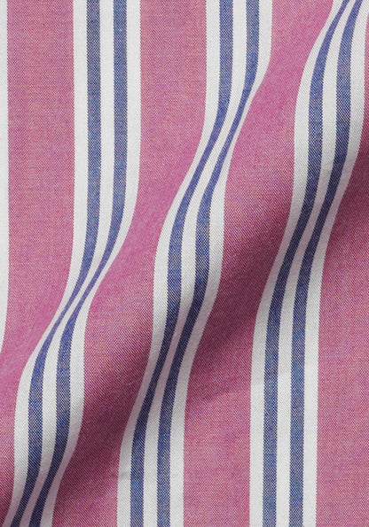 Magenta Multi Track Stripes Shirt