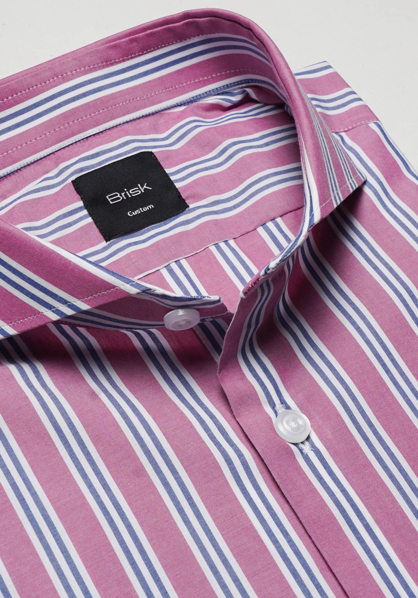 Magenta Multi Track Stripes Shirt