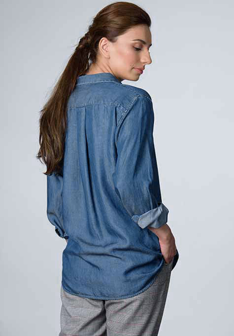 DENIM MEDIUM WASHED SHIRT