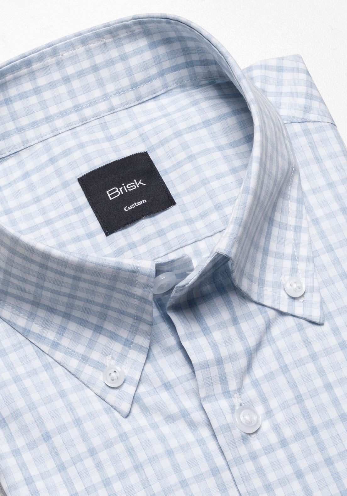 Melange Blueish Grey Gingham Shirt