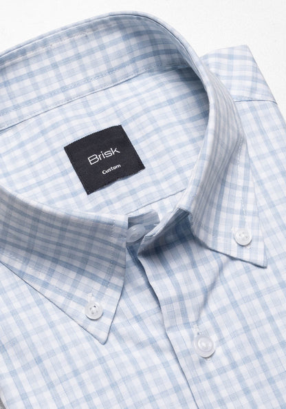 Melange Blueish Grey Gingham Shirt