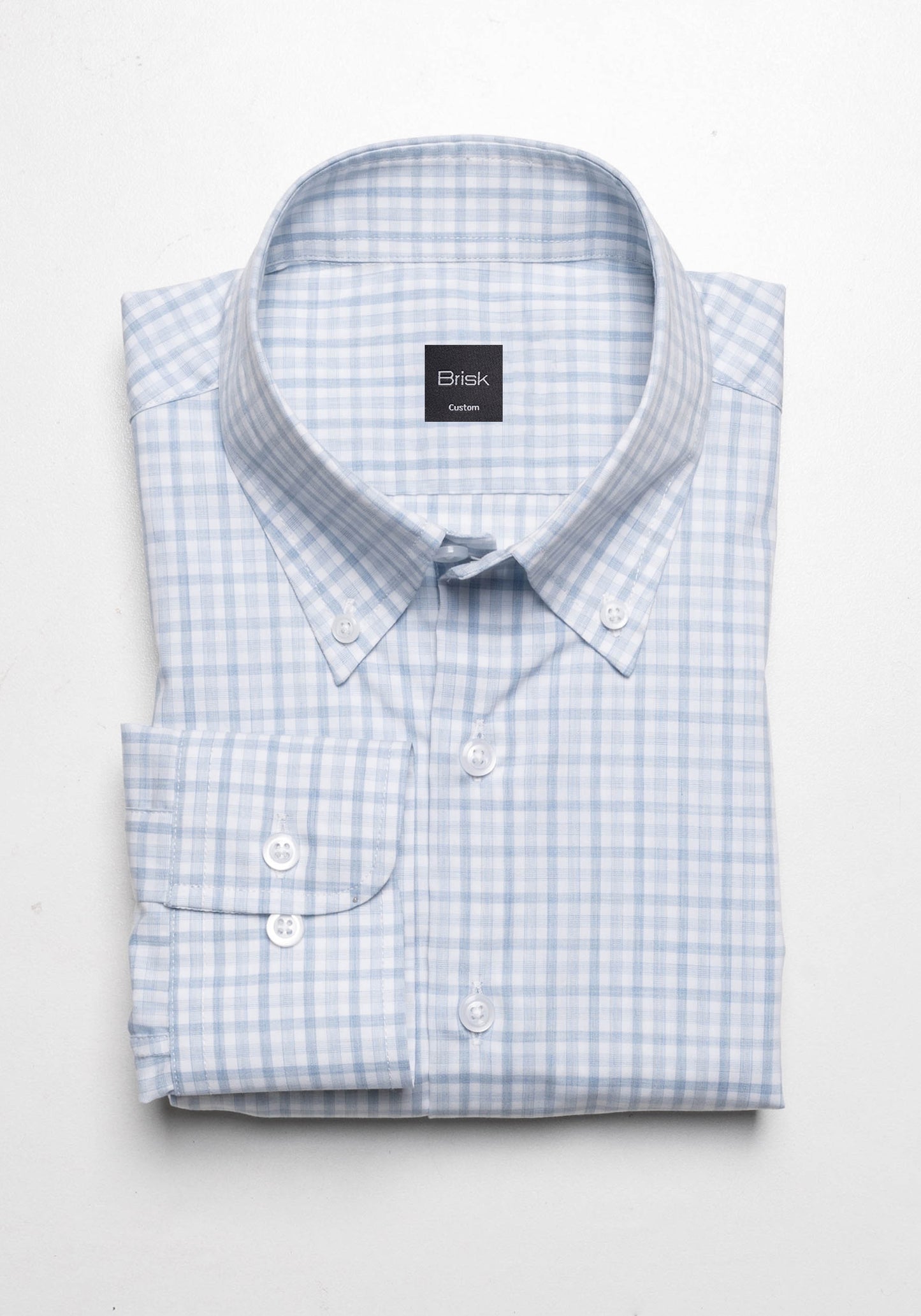 Melange Blueish Grey Gingham Shirt