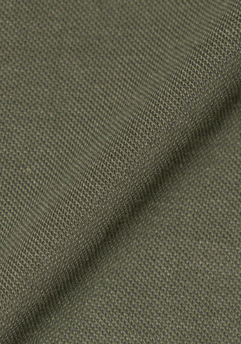 Military Green Feather Soft Piqué