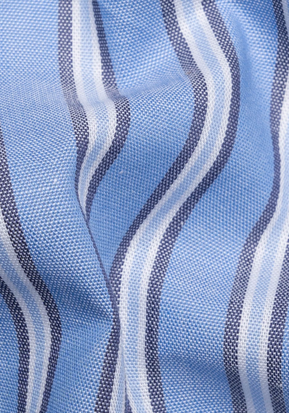 Multi Blue Bold Stripes Cotton Linen-1