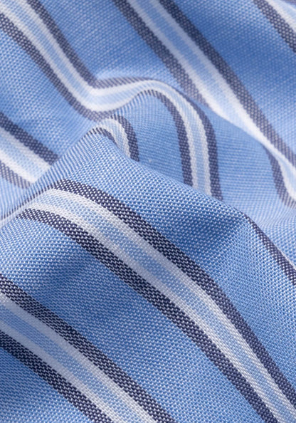 Multi Blue Bold Stripes Cotton Linen-2
