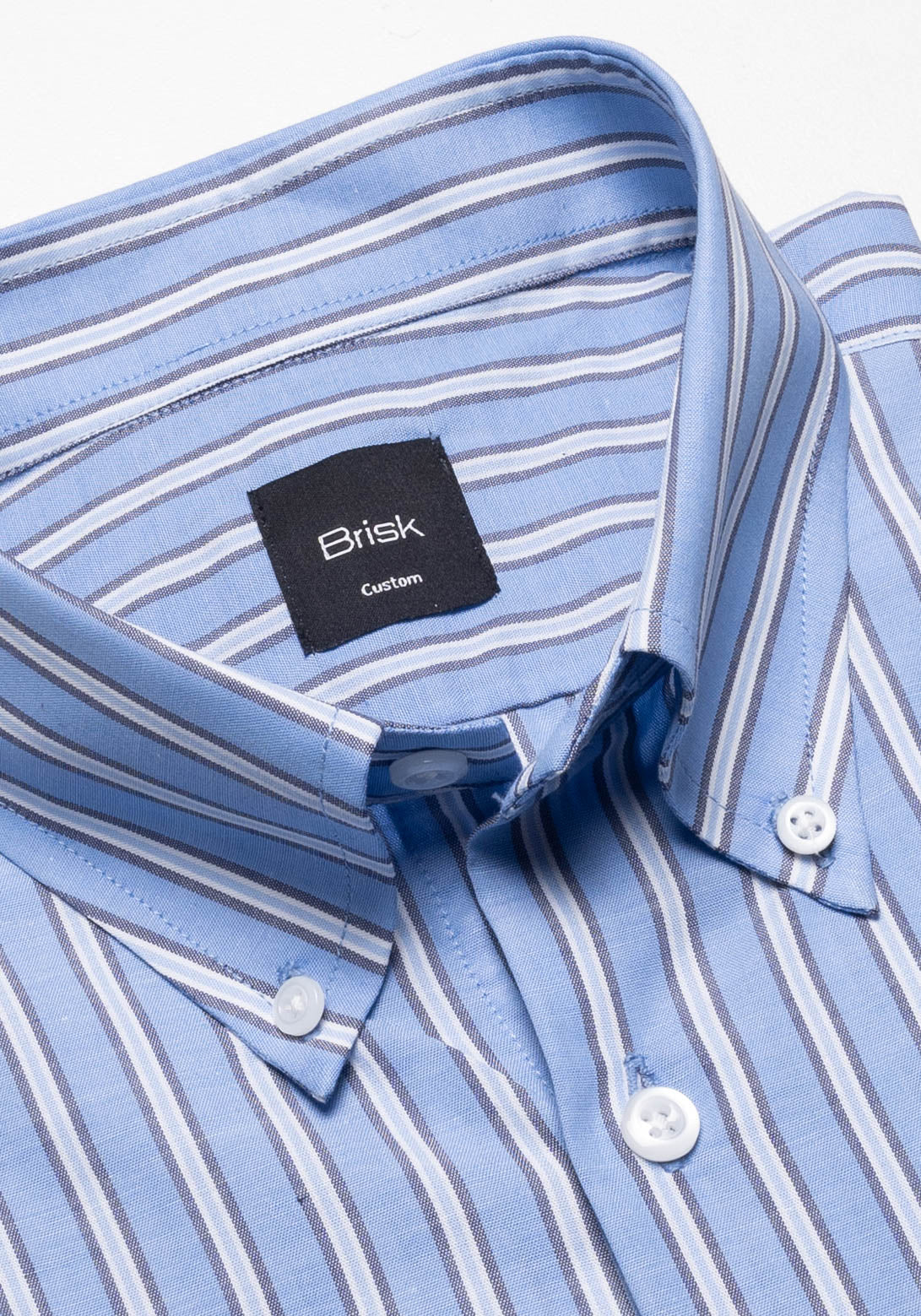 Multi Blue Bold Stripes Cotton Linen Shirt-1
