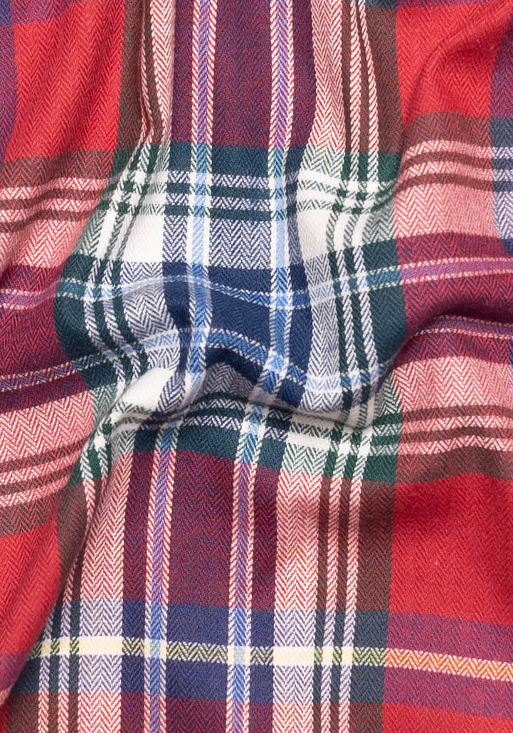 Multi Color Heavy Weight Herringbone Tartan Flannel-1