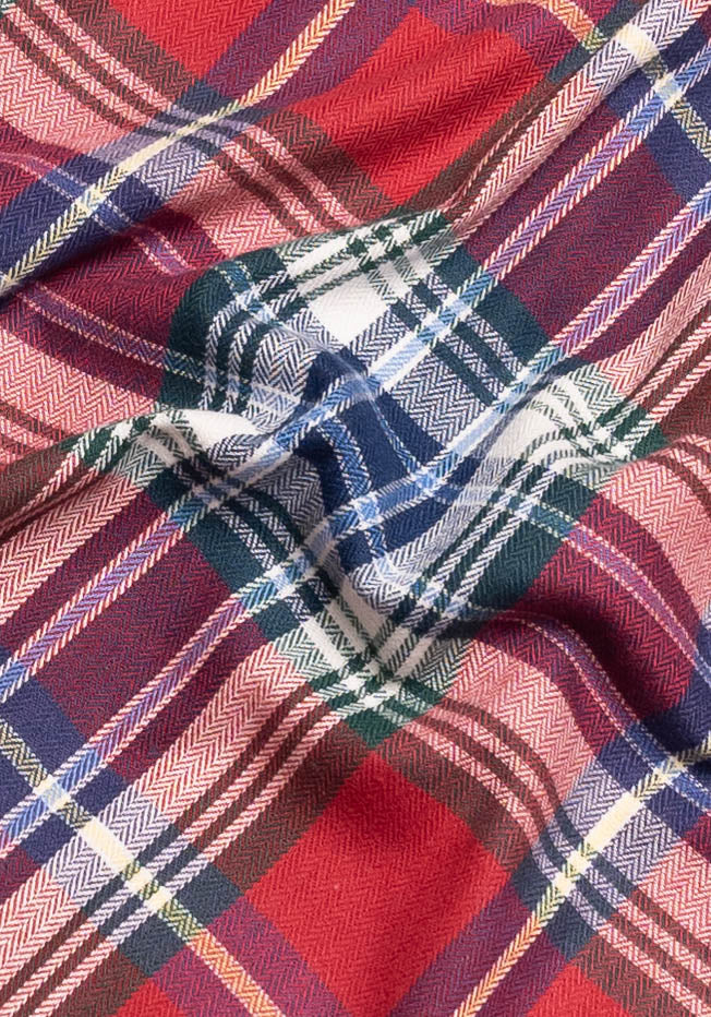 Multi Color Heavy Weight Herringbone Tartan Flannel-2