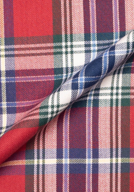 Multi Color Heavy Weight Herringbone Tartan Flannel