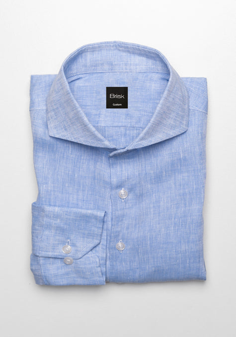 PASTEL BLUE ITALIAN LINEN SHIRT