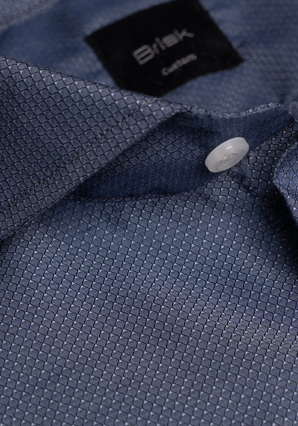 Blueish Grey Diamond Structured Shirt - SALE