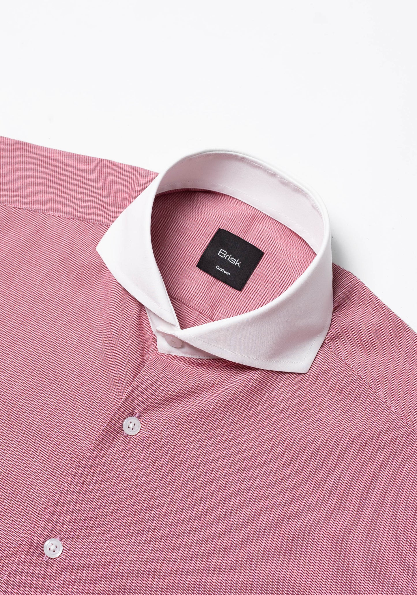 Red Poly Stretch Micro Houndstooth Shirt - Sale