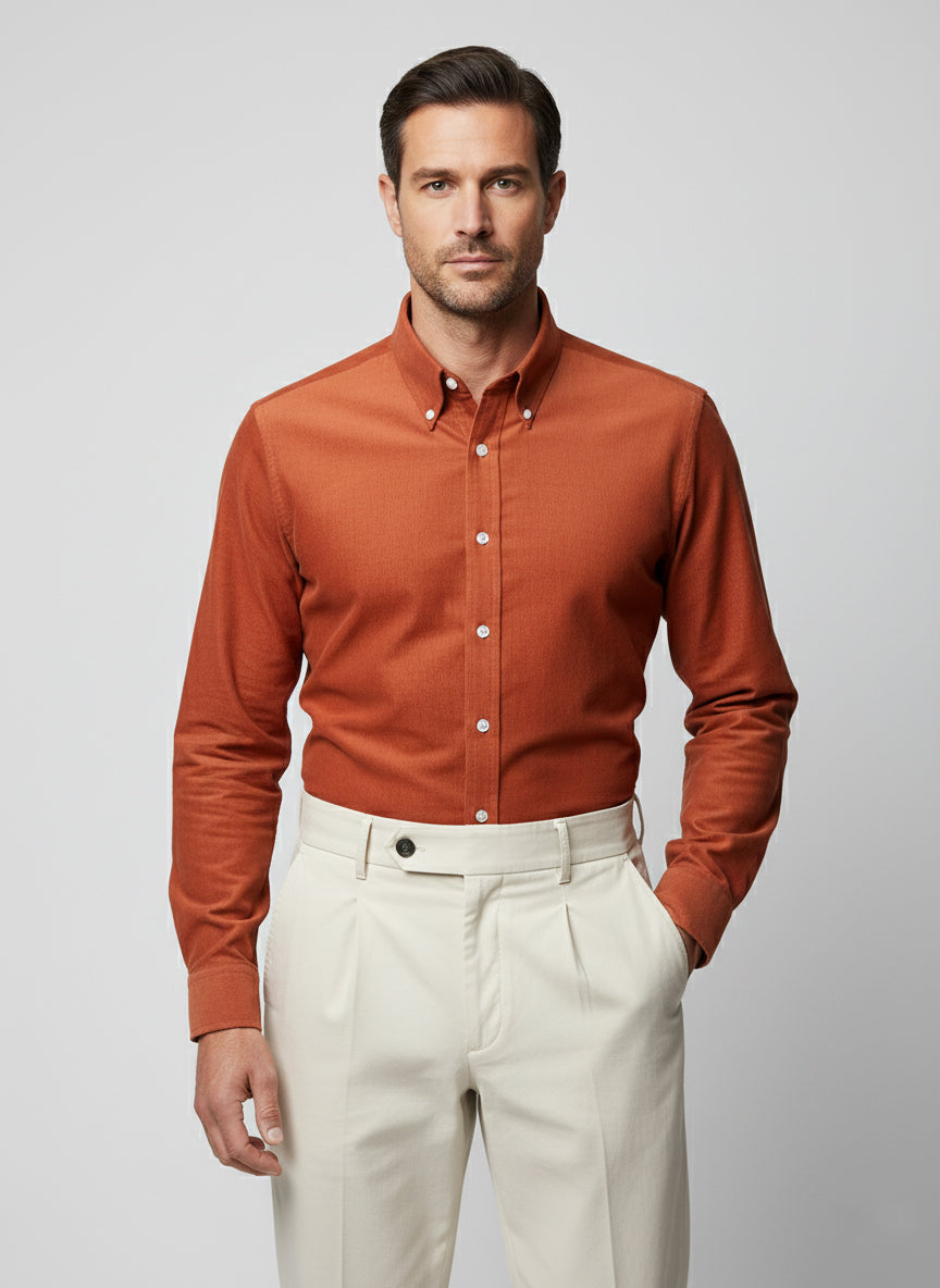 Rust Soft Corduroy Shirt