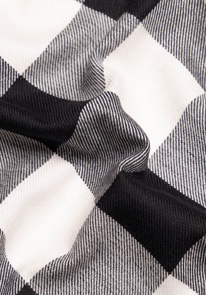 Soft Black Bold Boxed Flannel-2