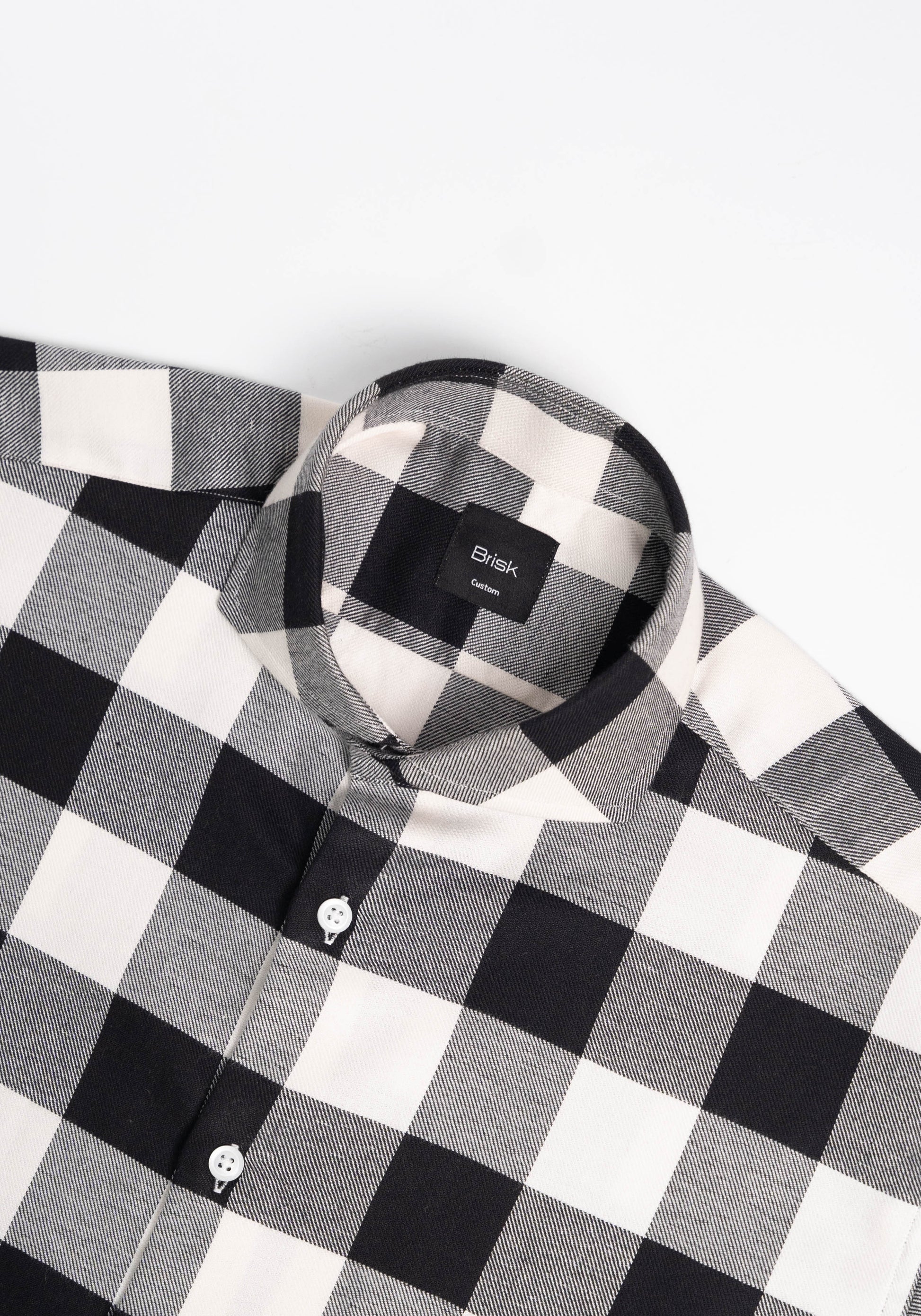 Soft Black Bold Boxes Flannel Shirt-2