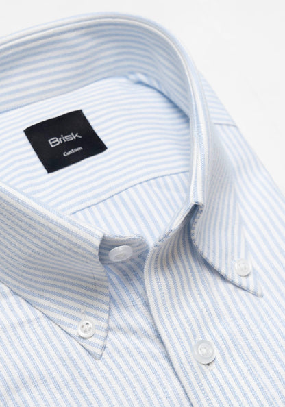 Soft Blue Oxford Stripes Shirt-1