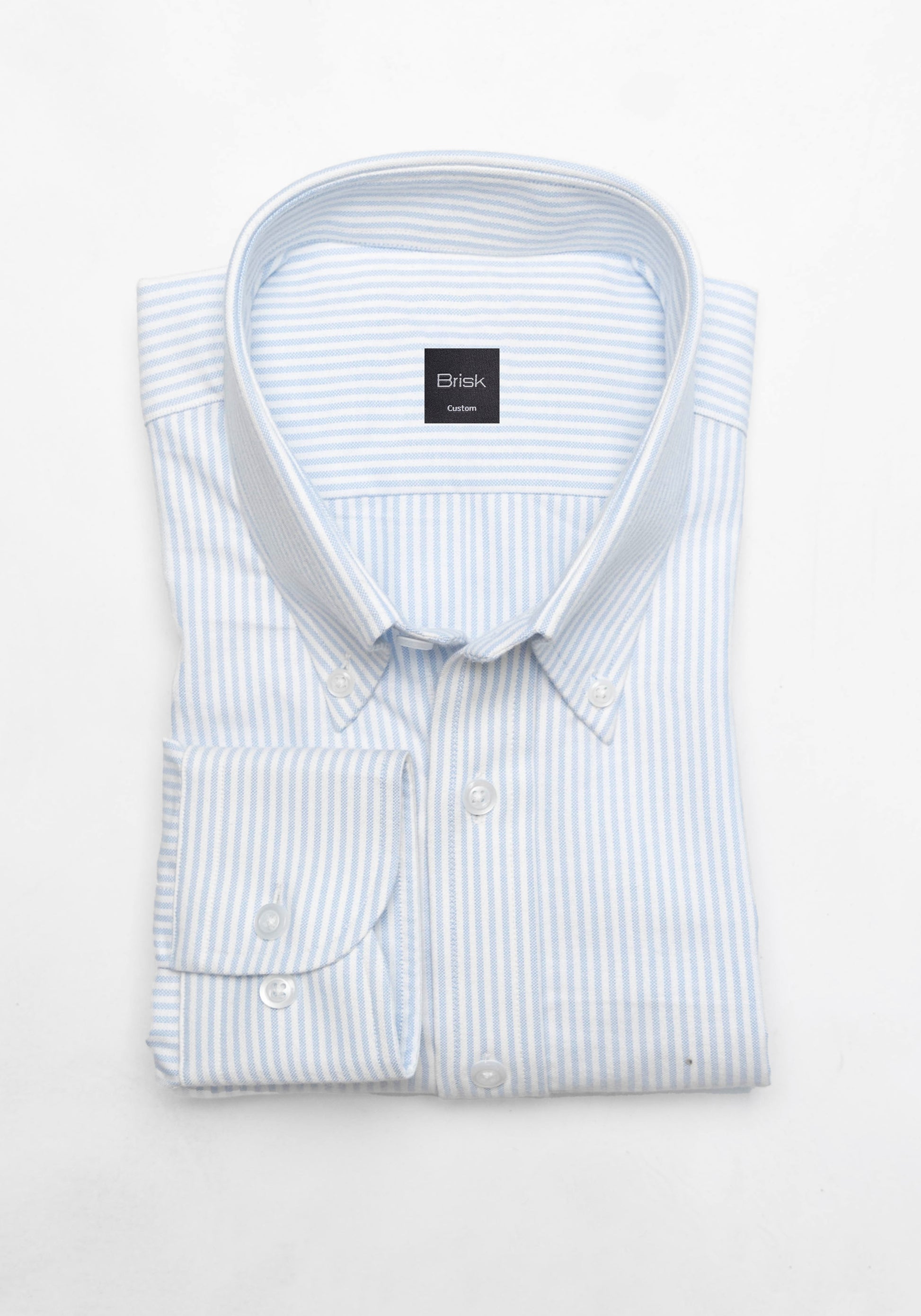 Soft Blue Oxford Stripes Shirt