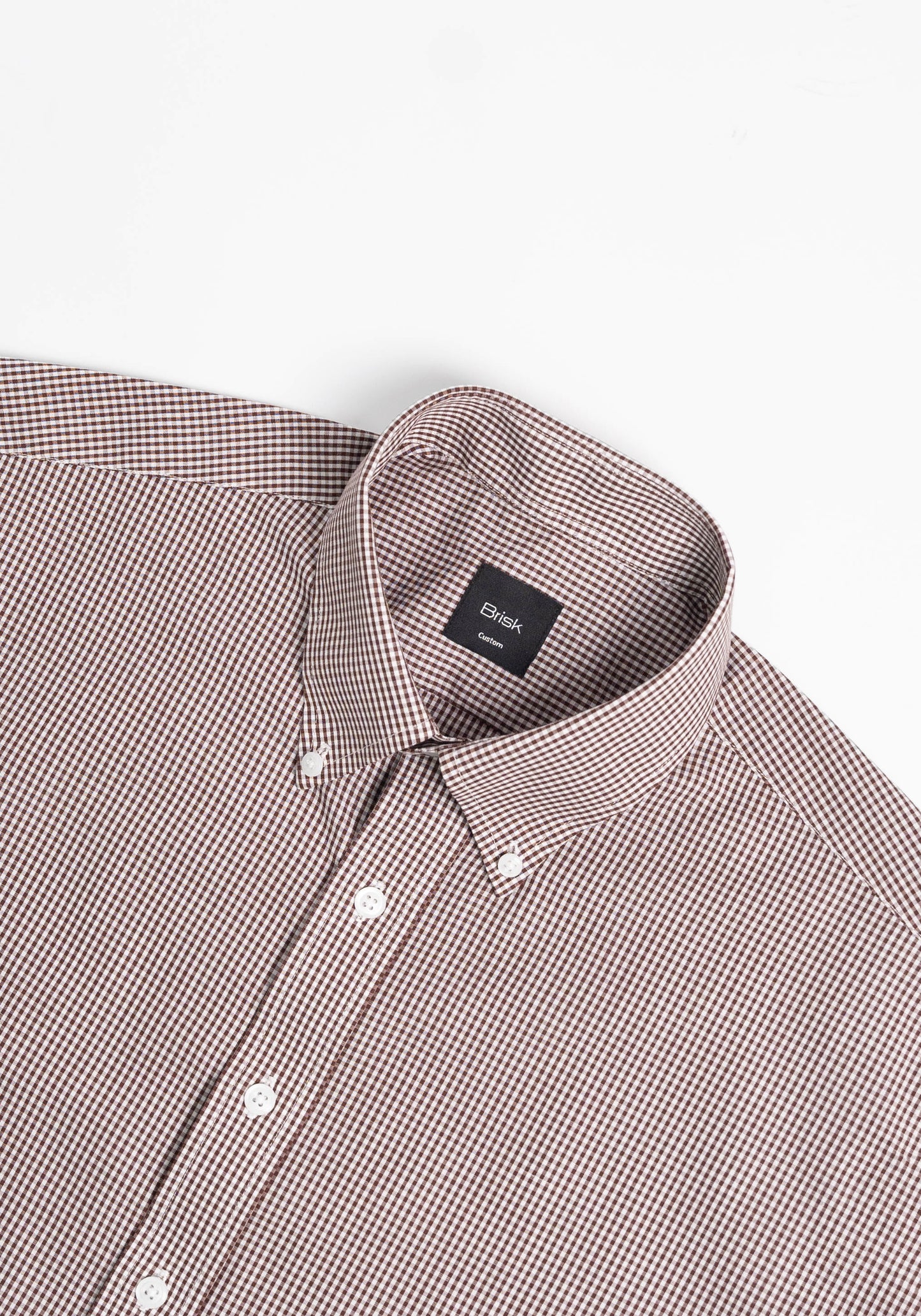 Soft Brown Light-weight Gingham Shirt-2