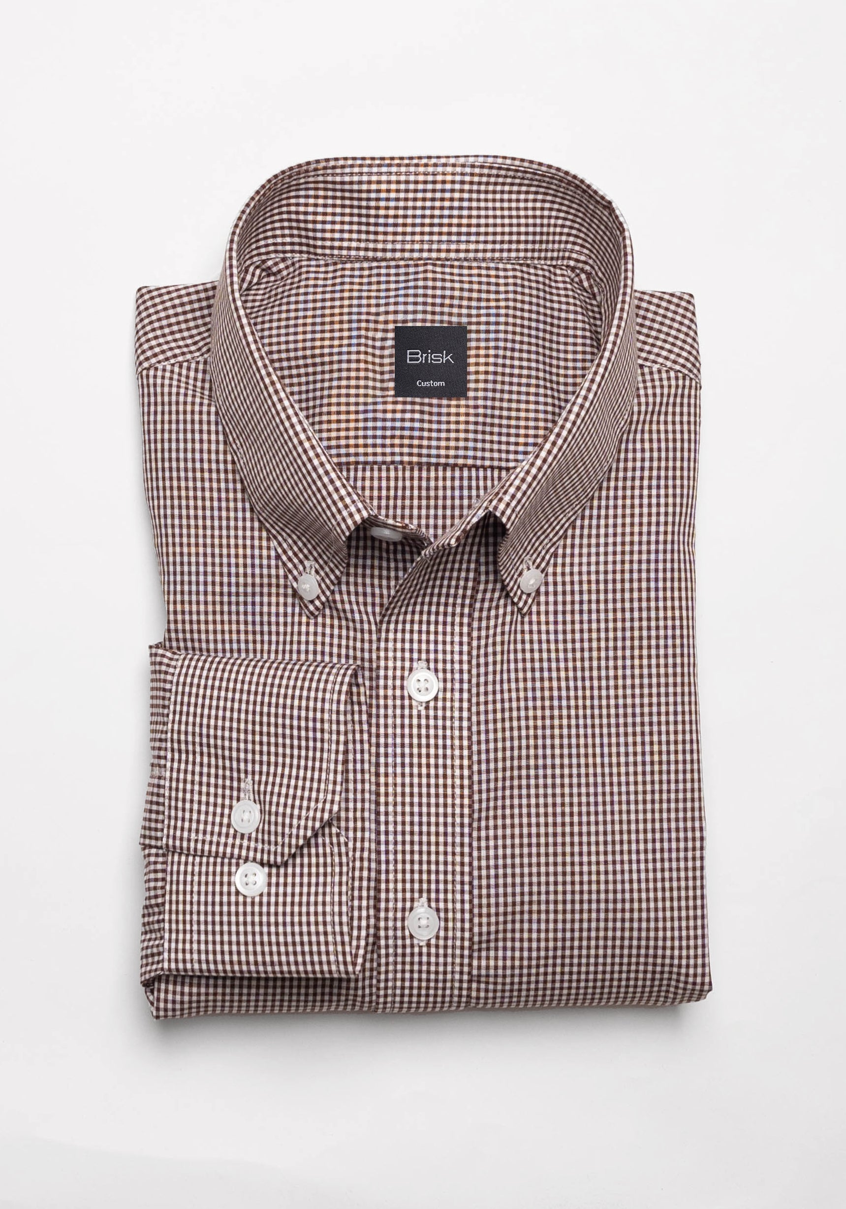Soft Brown Light-weight Gingham Shirt